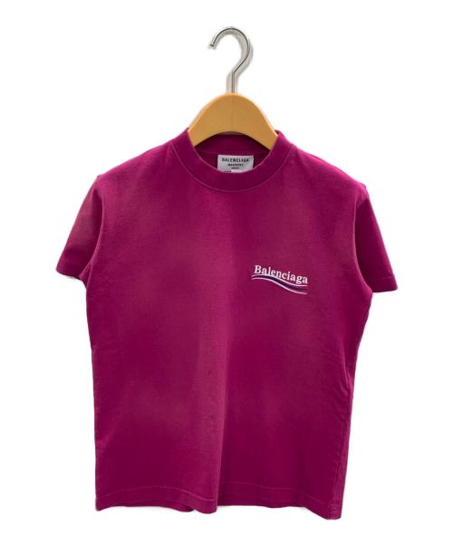 BALENCIAGA（バレンシアガ）BALENCIAGA (バレンシアガ) LogoTシャツ パープル サイズ:Mの古着・服飾アイテム