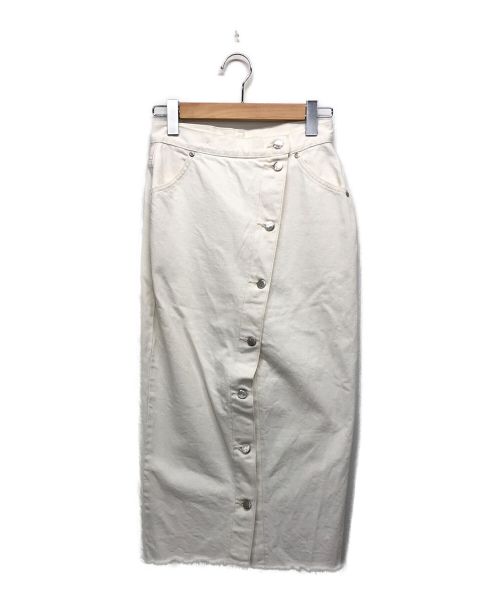 LEE（リー）LEE (リー) ボタンスリットスカート ホワイト サイズ:Sの古着・服飾アイテム