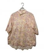 FACTOTUMファクトタム）の古着「Rexcell Psychedelic wide S-S Shirts / 柄シャツ /」｜ピンク