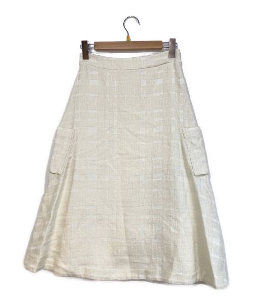 NEHERA（ネヘラ）NEHERA (ネヘラ) ニットフレアスカート ホワイト サイズ:34の古着・服飾アイテム
