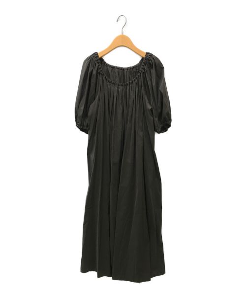 Uhr（ウーア）Uhr (ウーア) Puff Sleeve Off shoulder Dress ブラウン サイズ:36の古着・服飾アイテム
