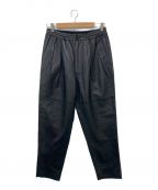 UNFILアンフィル）の古着「drawstring leather trousers」｜ブラック