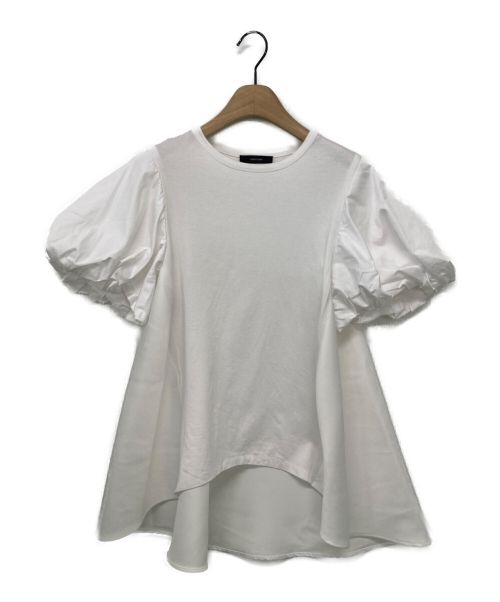 YOKO CHAN（ヨーコチャン）YOKO CHAN (ヨーコチャン) バルーンスリーブカットソー ホワイト サイズ:36の古着・服飾アイテム