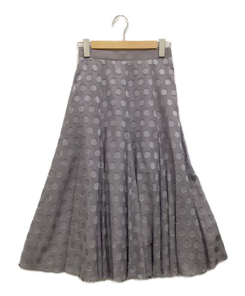 ANAYI（アナイ）ANAYI (アナイ) ドットジャガードフレアー スカート グレー サイズ:36の古着・服飾アイテム