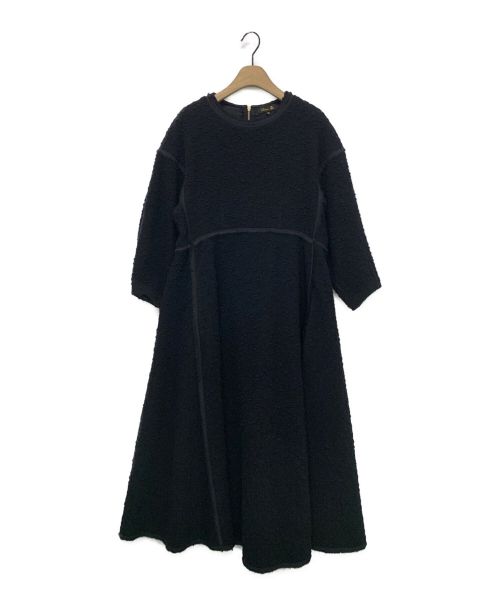 DRAWER（ドゥロワー）DRAWER (ドゥロワー) フレアワンピース ブラック サイズ:36の古着・服飾アイテム