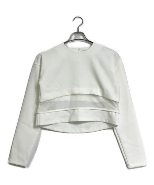 UN3D.（アンスリード）UN3D. (アンスリード) シアーミックストップ ホワイト サイズ:FREEの古着・服飾アイテム