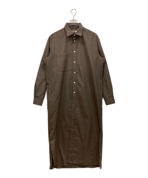 SYU.MAN（シュウマン）SYU.MAN (シュウマン) 23SS　ロングシャツコート ブラウン サイズ:FREE SIZEの古着・服飾アイテム