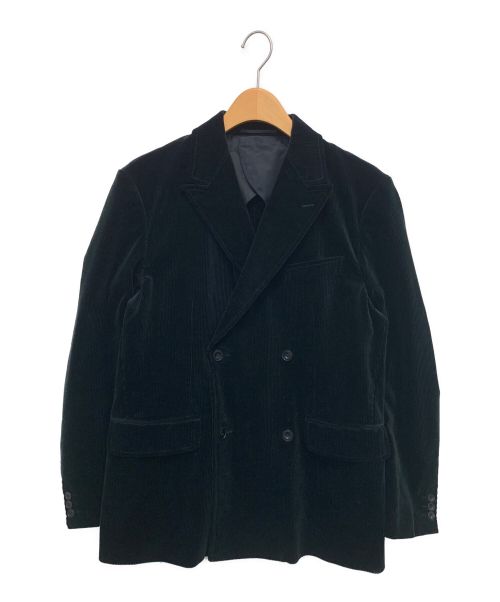SCYE（サイ）SCYE (サイ) COTTON CORDUROY DOUBLE BREASTED BLAZER JACKET ブラック サイズ:38の古着・服飾アイテム