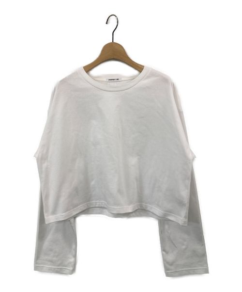 DEUXIEME CLASSE（ドゥーズィエム クラス）DEUXIEME CLASSE (ドゥーズィエム クラス) Cropped L/S Tシャツ ホワイト サイズ:Fの古着・服飾アイテム