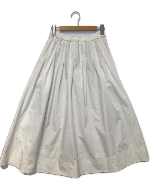 UNFILO（アンフィーロ）UNFILO (アンフィーロ) 撥水タフタスカート ホワイト サイズ:Mの古着・服飾アイテム
