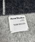 Acne studios (アクネストゥディオス) ロゴ ウールブレンドスカーフ グレー：10800円