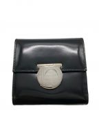Salvatore Ferragamoサルヴァトーレ フェラガモ）の古着「3つ折り財布」｜ブラック