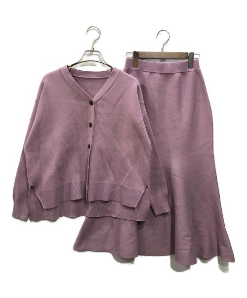 JUSGLITTY（ジャスグリッティー）JUSGLITTY (ジャスグリッティー) マーメイドスカートニットアップ ピンク サイズ:1の古着・服飾アイテム