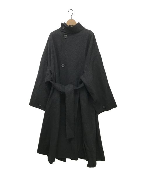 ENFOLD（エンフォルド）ENFOLD (エンフォルド) OVER-SIZE FLARE COAT チャコールグレー サイズ:38の古着・服飾アイテム