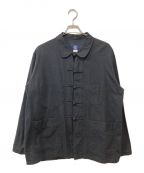 POST O'ALLSポストオーバーオールズ）の古着「POST Chinois Vintage Twill Jacket」｜ブラック