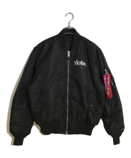 ALPHA（アルファ）ALPHA (アルファ) MA-1ジャケット ブラック サイズ:SIZE Mの古着・服飾アイテム