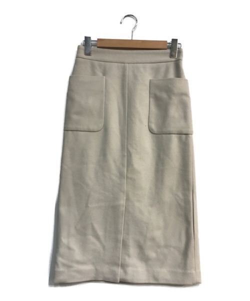 SLOBE IENA（スローブ イエナ）SLOBE IENA (スローブ イエナ) ソフトメルトンタイトスカート ベージュ サイズ:36の古着・服飾アイテム
