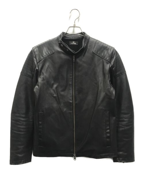 SUBCIETY（サブサエティ）SUBCIETY (サブサエティ) カウレザーシングルライダースジャケット ブラック サイズ:Mの古着・服飾アイテム