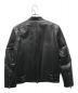 SUBCIETY (サブサエティ) カウレザーシングルライダースジャケット ブラック サイズ:M：8800円