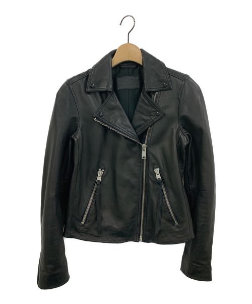 ALL SAINTS（オールセインツ）ALL SAINTS (オールセインツ) DALBY LEATHER BIKER JACKET ブラック サイズ:US2 / UK6 / EU34の古着・服飾アイテム