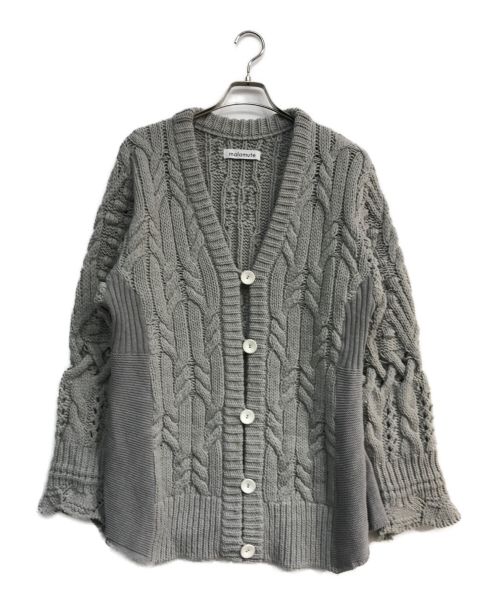 malamute（マラミュート）malamute (マラミュート) 2way cable knit cardigan グレー サイズ:Ｆの古着・服飾アイテム