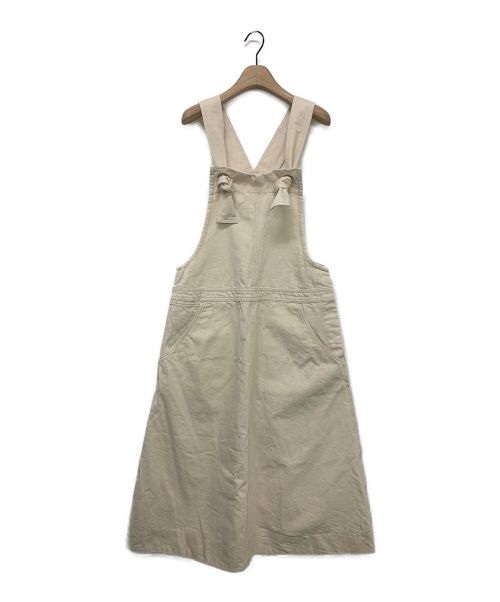ORCIVAL（オーシバル）ORCIVAL (オーシバル) オーガニックコットンカツラギ Aライン サロペットスカート アイボリー サイズ:1の古着・服飾アイテム