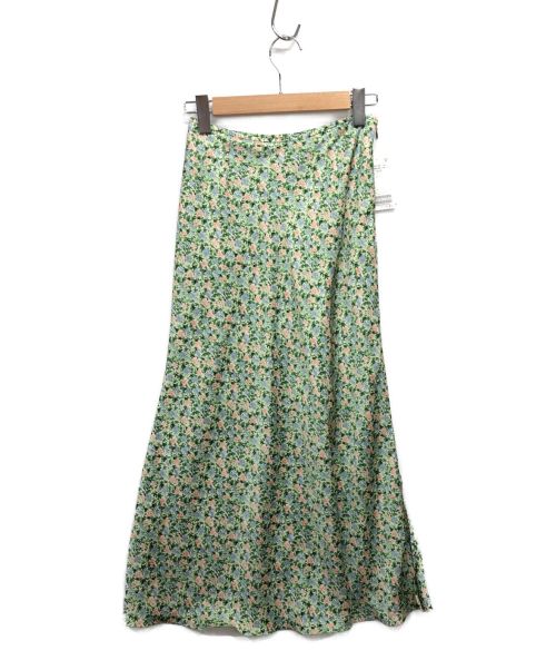 IENA（イエナ）IENA (イエナ) ウィステリアフラワースリットスカート グリーン サイズ:36 未使用品の古着・服飾アイテム
