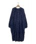 45R（フォーティーファイブアール）の古着「フェザーカディシルクの小紋ドレス」｜ネイビー