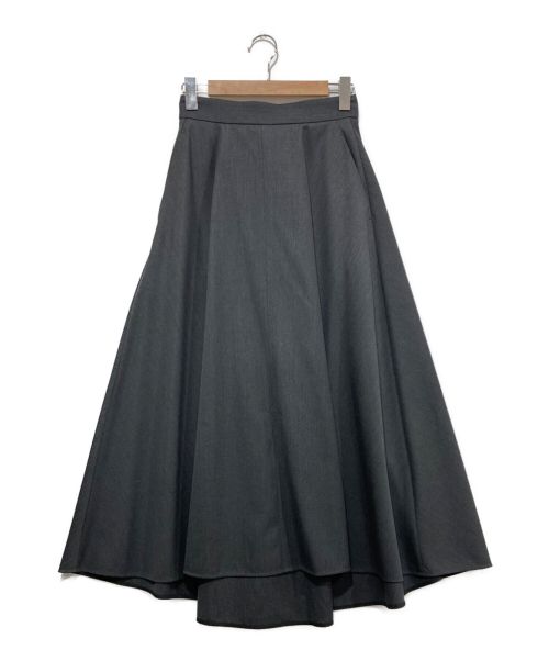 ATON（エイトン）ATON (エイトン) コンパクトウールフレアスカート チャコールグレー サイズ:2の古着・服飾アイテム