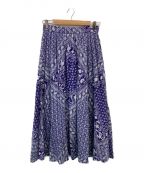 sara mallikaサラマリカ）の古着「Cotton Block Pattern Skirt」｜パープル