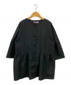 UNMINOUアンミヌ）の古着「ふくれジャガードコート」｜ブラック