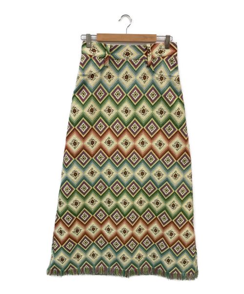 INSCRIRE（アンスクリア）INSCRIRE (アンスクリア) Flower Jacquard Long Skirt アイボリー サイズ:38の古着・服飾アイテム