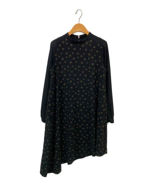 LOKITHO（ロキト）LOKITHO (ロキト) ラメ刺繍ワンピース ブラック サイズ:2の古着・服飾アイテム