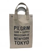 Pilgrim Surf+Supply×MADISONBLUEピルグリム サーフサプライ×マディソンブルー）の古着「トートバッグ」｜グレー