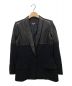 Jean Paul Gaultier FEMME（ジャンポールゴルチェフェム）の古着「レザー切替テーラードジャケット」｜ブラック