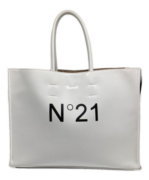 N°21（ヌメロヴェントゥーノ）N°21 (ヌメロヴェントゥーノ) 2WAYバッグ ホワイトの古着・服飾アイテム