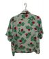 UNUSED (アンユーズド) ローズプリントオープンカラーシャツ グレー サイズ:2：10000円