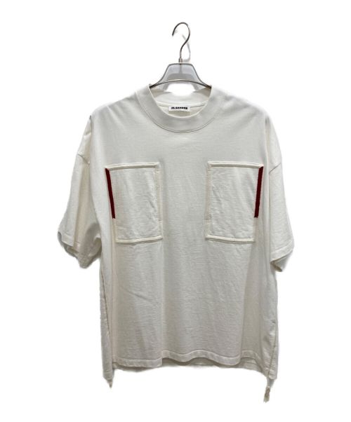 JIL SANDER（ジルサンダー）JIL SANDER (ジルサンダー) ダブルポケットTシャツ ホワイト サイズ:Lの古着・服飾アイテム