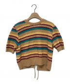 CURRENTAGEカレンテージ）の古着「Cable Knit Short Pullover」｜ベージュ