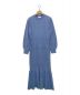 CASA FLINE（カーサフライン）の古着「シャーリング編みニットドレス」｜ブルー