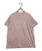 CABANAカバナ）の古着「MALTA BEACHES Tシャツ」｜ライトピンク