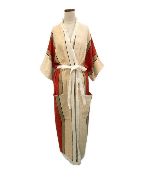 NEHERA（ネヘラ）NEHERA (ネヘラ) ガウンコート アイボリー×レッド サイズ:Sの古着・服飾アイテム