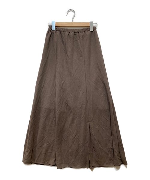 Munich（ミューニック）MUNICH (ミューニック) レーヨンナイロンフレアーマキシスカート グレー サイズ:Sの古着・服飾アイテム