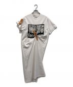 FACETASMファセッタズム）の古着「SELLOTAPE T-SHIRT DRESS」｜ホワイト