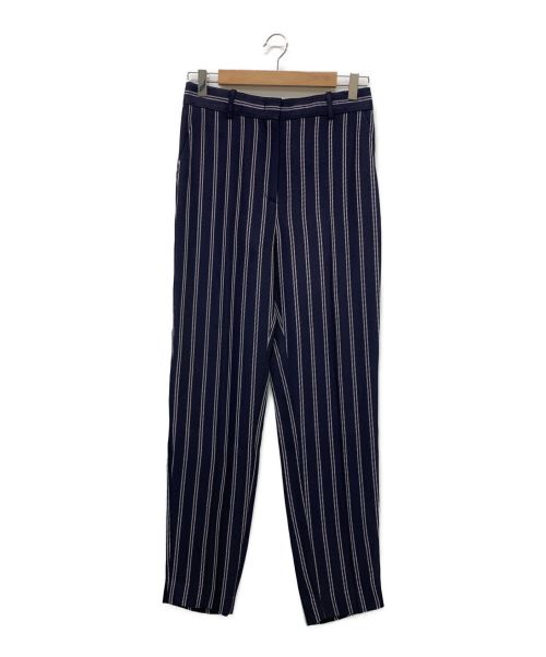 Emilio Pucci（エミリオ プッチ）Emilio Pucci (エミリオ プッチ) Striped satin-twill straight-leg pants ネイビー サイズ:IT38の古着・服飾アイテム