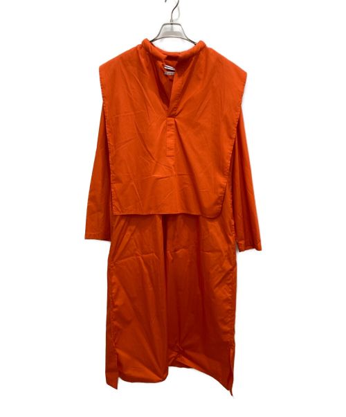 CristaSeya（クリスタセヤ）Cristaseya (クリスタセヤ) Padded Collar Double Shirt Dress オレンジ サイズ:S 未使用品の古着・服飾アイテム