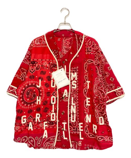 READYMADE（レディメイド）READYMADE (レディメイド) RED BANDANA BASEBALL SHIRT レッド サイズ:SIZE 2 未使用品の古着・服飾アイテム