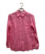 Nobleノーブル）の古着「リネンレギュラーシャツ」｜ピンク