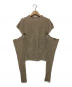 RANDEBOOランデブー）の古着「Charm warmer knit」｜ブラウン