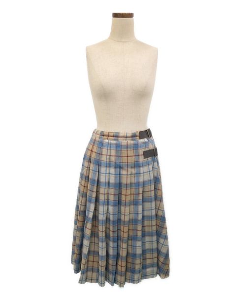 Jane Marple（ジェーンマープル）Jane Marple (ジェーンマープル) Wool tartan check 2face skirt ベージュ サイズ:Mの古着・服飾アイテム